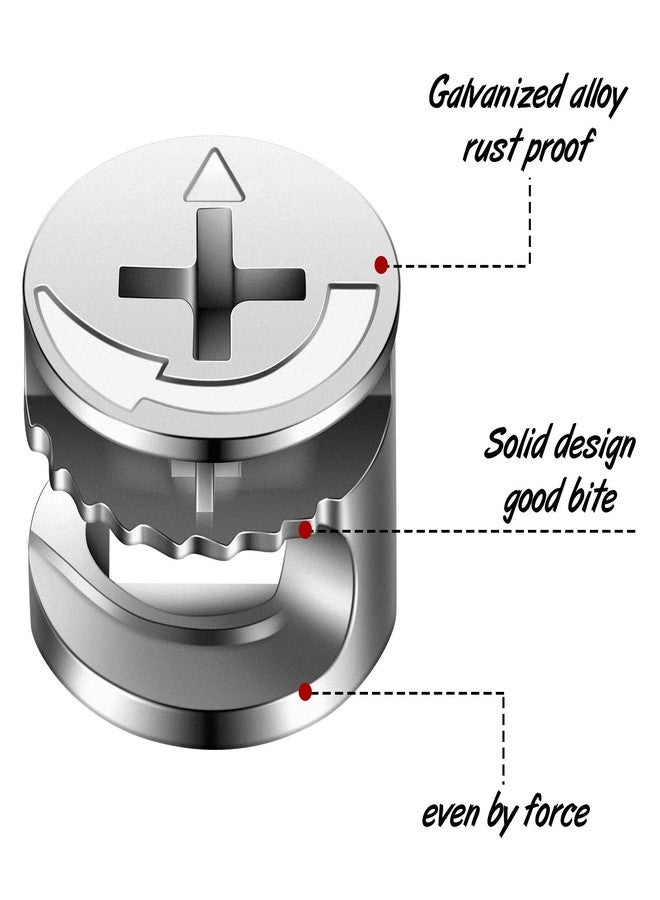 Ripeng 40 Pieces Furniture Connecter Cam Lock Fittings 15mm x 12mm Furniture Fasteners for Cabinet Drawer Wardrobe Dresser Panel Connecting Cam Lock Nut - Image 3